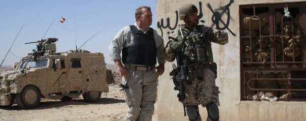 Il premier danese Lars Lokke Rasmussen in Afghanistan