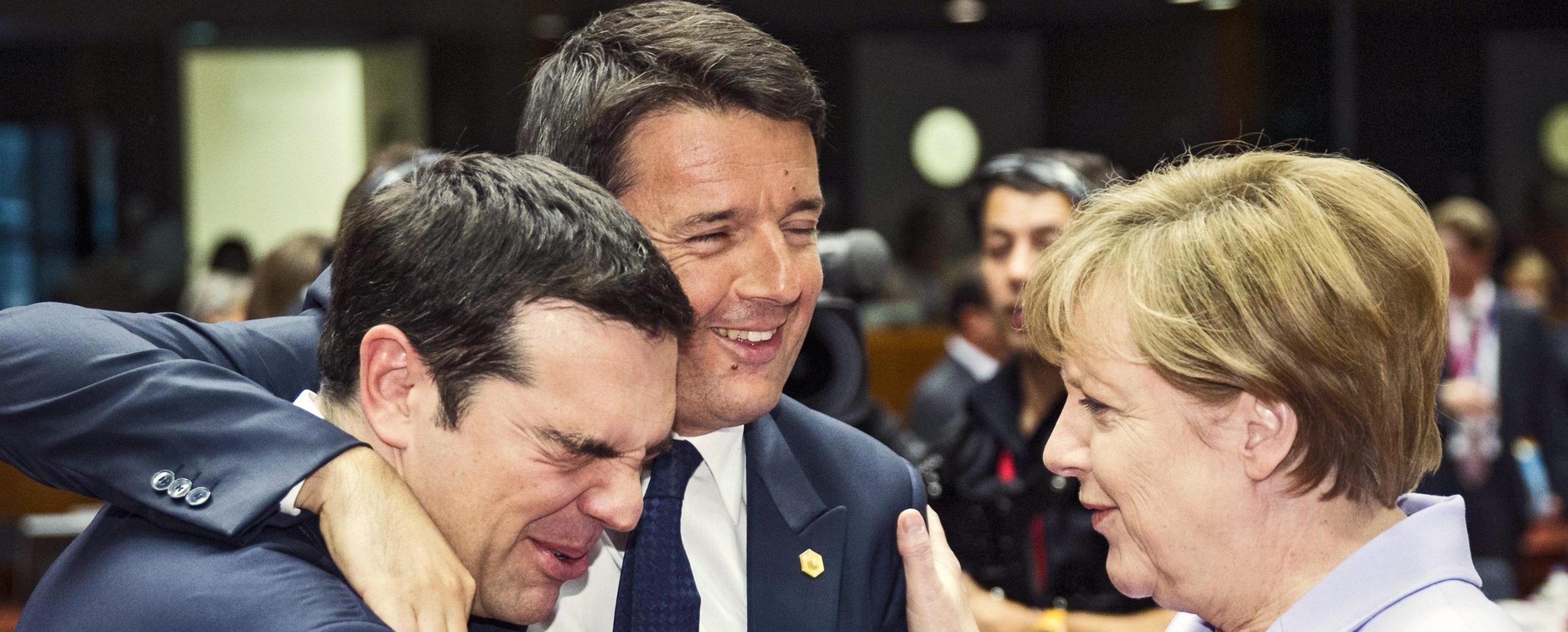 Tsipras, Renzi e Merkel al vertice di Bruxelles