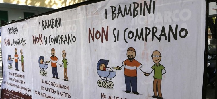 manifesti contro adozioni gay roma