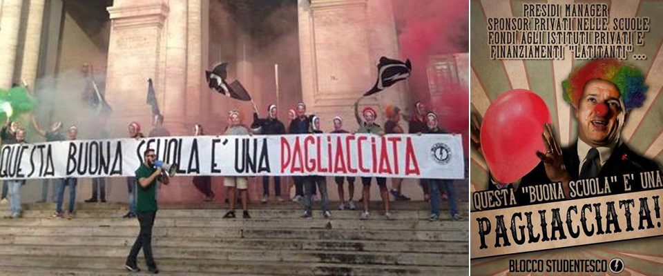 La manifestazione del Blocco Studentesco