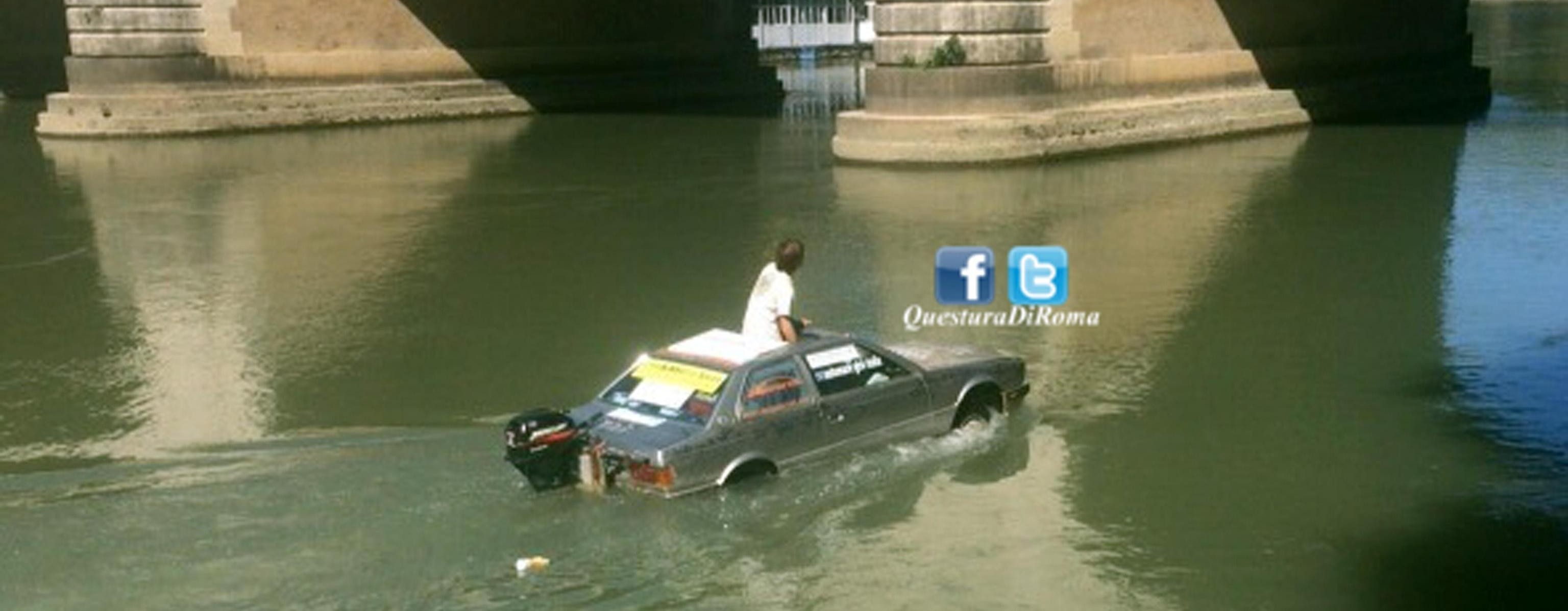 tevere auto barca