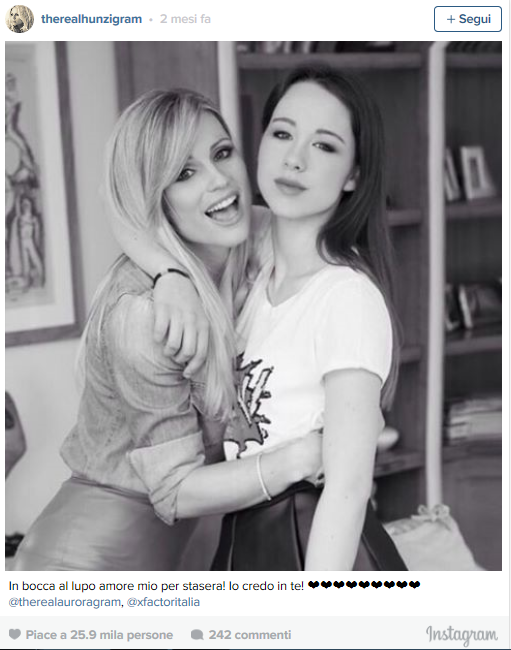 L’ultima foto della madre pubblicata da Aurora su Instagram. (Foto Instagram)