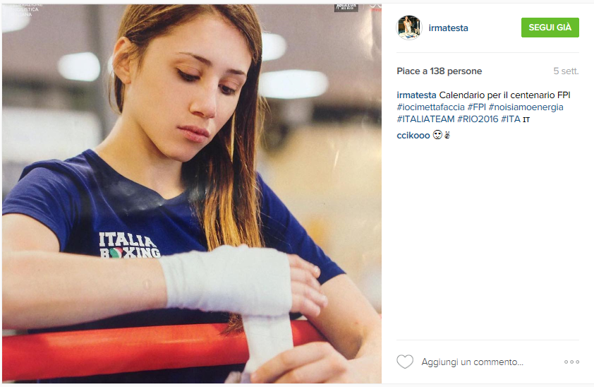 Irma Testa è la prima pugilatrice italiana che andrà alle Olimpiadi. (Foto Instagram)