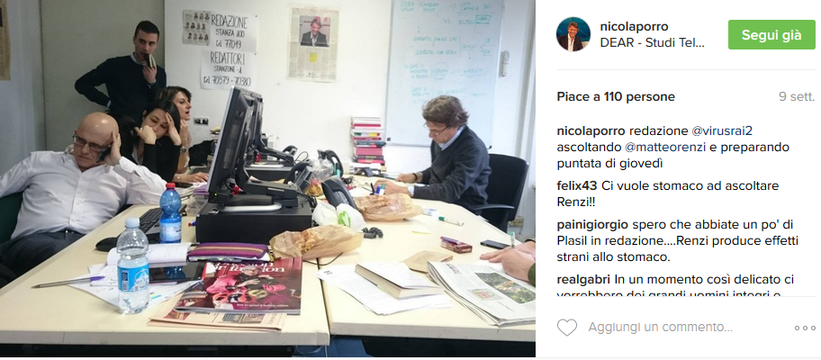 Il giornalista scherza sulla chiusura della trasmissione che ha condotto. (Foto Instagram)
