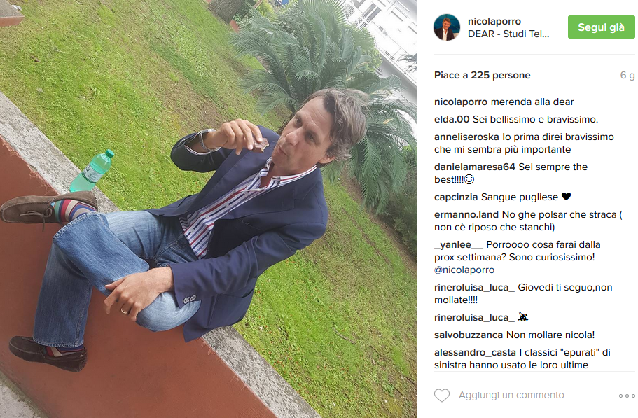 Il giornalista scherza sulla chiusura della trasmissione che ha condotto. (Foto Instagram)