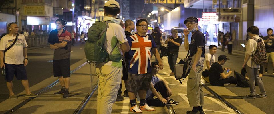 Protesta di piazza a Hong Kong