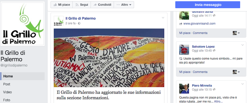 il grillo di palermo facebook