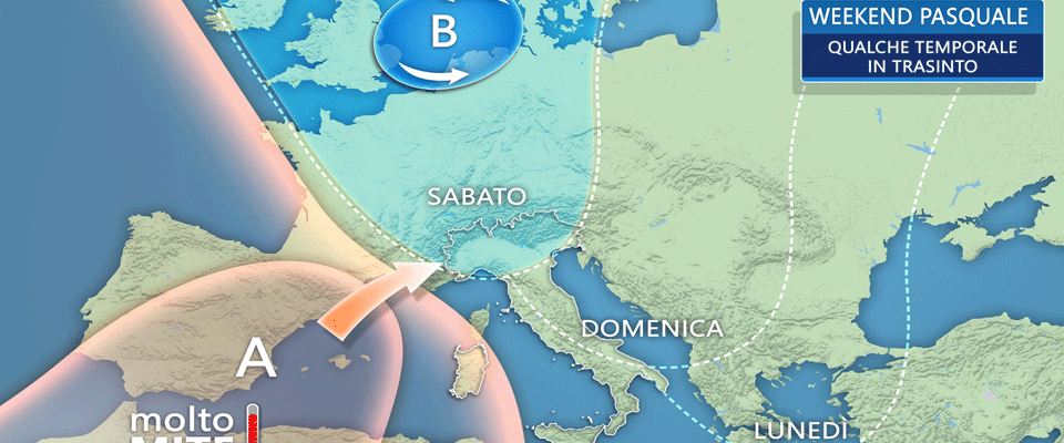 Buone notizie per il weekend di Pasqua: sole in quasi tutta Italia