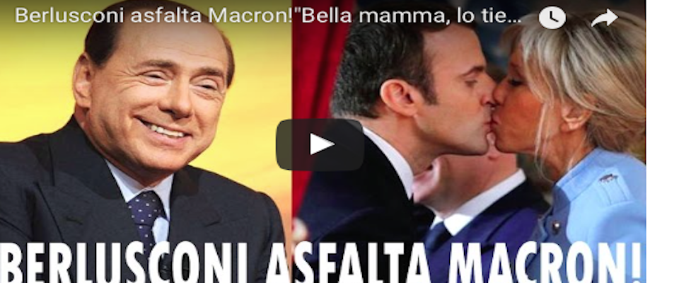 Berlusconi: “Macron ha una bella mamma che se lo porta sottobraccio” (video)