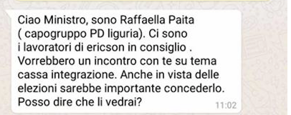 L’antifascista doc Paita scrive al ministro e sbaglia: si vota, aiuta gli operai