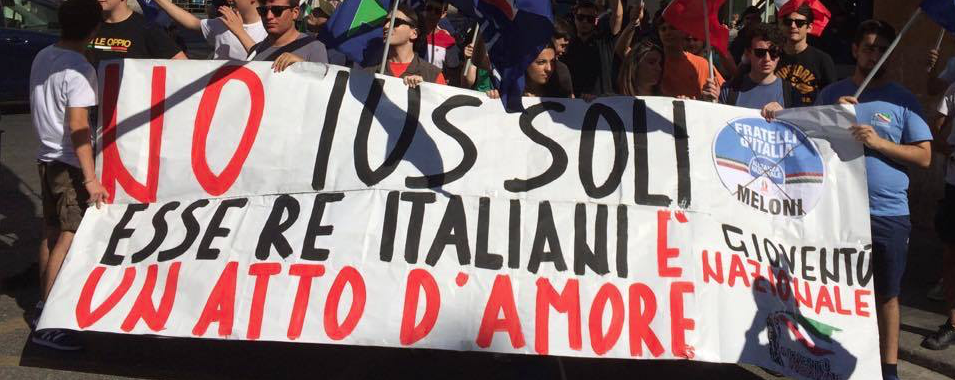 Ius soli, Fratelli d’Italia scende in piazza per dire no. Fotogallery