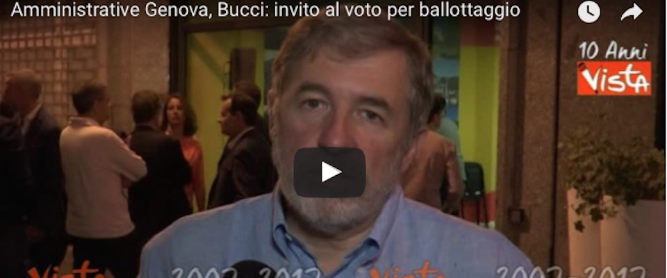 Bucci invita al ballottaggio: «Genova vuole cambiare e pensa al futuro» (Video)