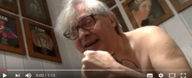 Sgarbi appare nudo in un video su Fb contro il sindaco di Francavilla: il post è virale (VIDEO)