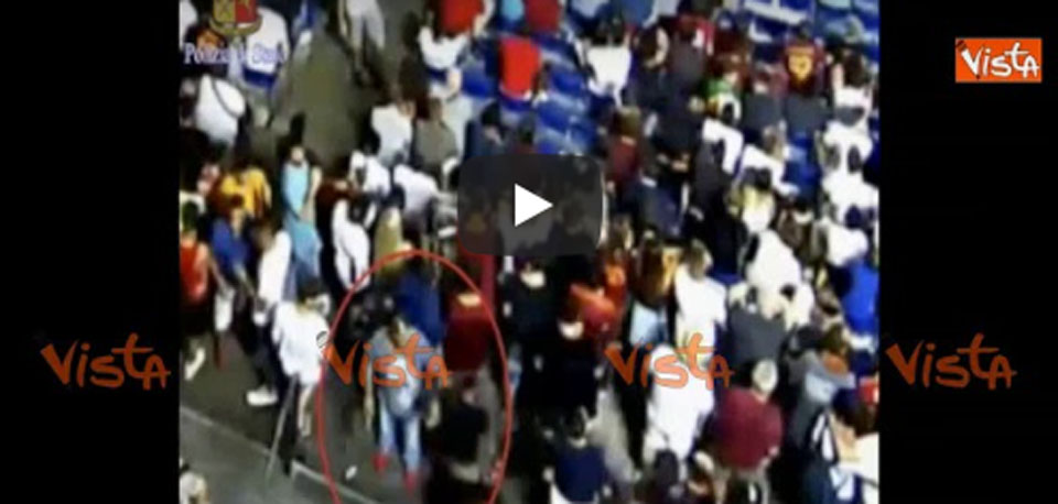 Ultras della Roma fanno il tiro al bersaglio con i rivali: un video li inchioda