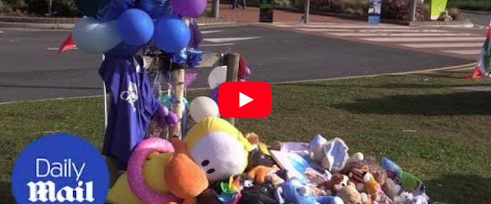 Fiori, palloncini e bandiere italiane: il tributo ad Alfie nel parco vicino all’ospedale (video)