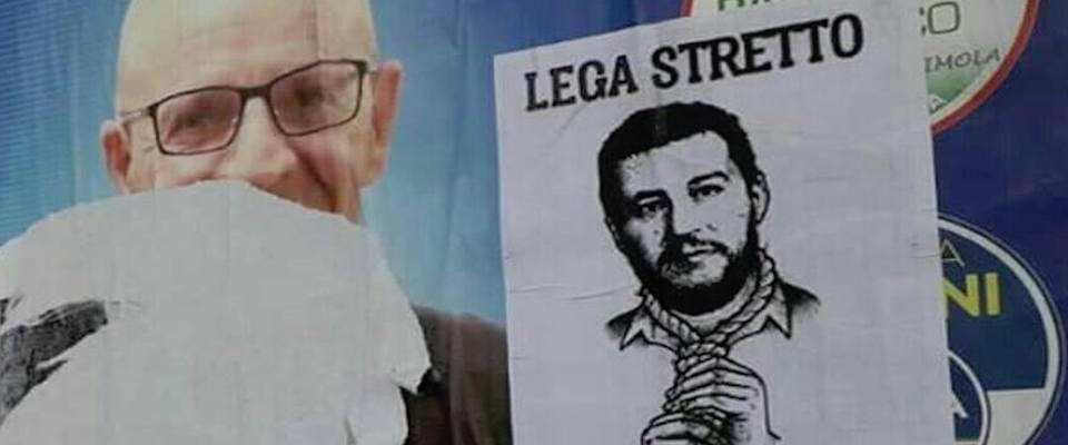 Salvini col cappio al collo: dopo Pavia anche a Imola macabri volantini antifascisti