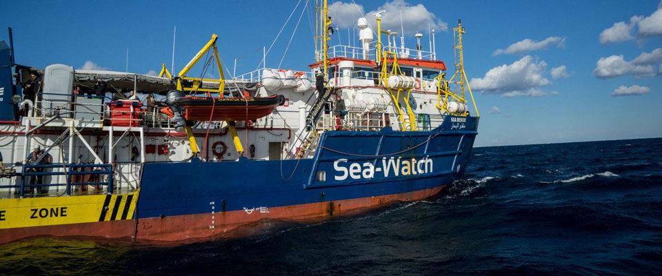 La nave dell'Ong tedesca Sea Watch