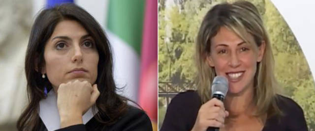 La sindaca di Roma, Virginia Raggi e l'ex-consigliera del Cda di Ama, Vanessa Ranieri