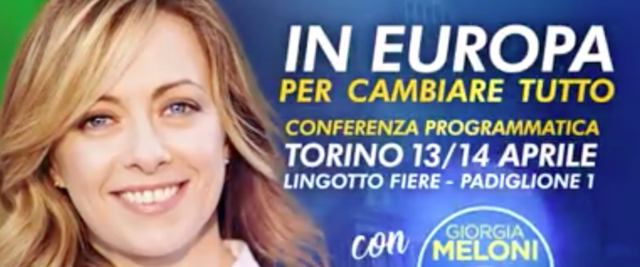 Manifesto meloni europee