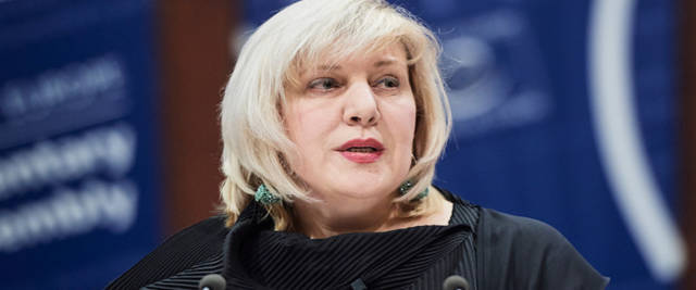 La Commissaria per i diritti umani del Consiglio d'Europa, la bosniaca Dunja Mijatović