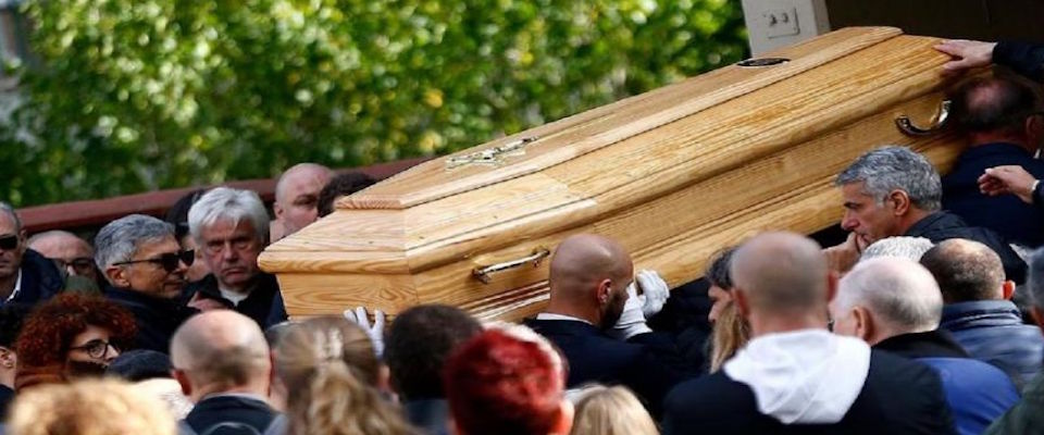 Luca Sacchi, i funerali