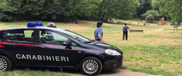 atti vandalici a Villa Pamphili foto Ansa