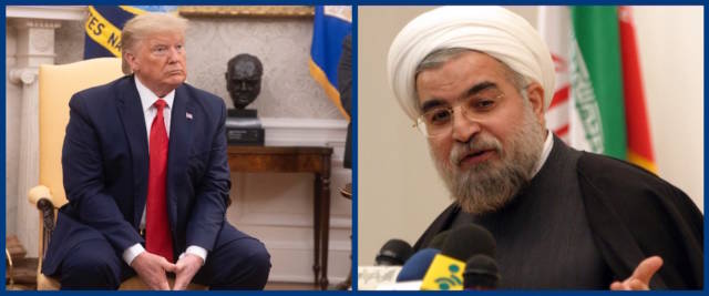 BeFunky-collage con foto Ansa di Trump e Rohani