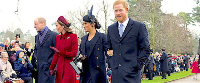 Harry e William con Kate e Meghan