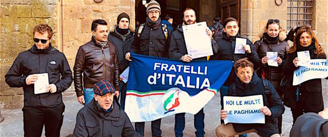 firenze, sit in fratelli d'italia