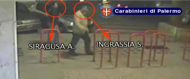 FRAGALA' , Un immagine tratta dal video dei carabinieri sull'omicidio dell'avvocato Enzo Fragalà