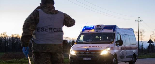 emergenza coronavirus a Lodi foto Ansa