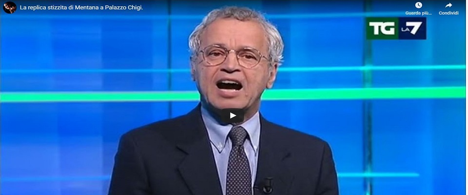 Video replica di Mentana a Conte fonte Youtube Video replica di Mentana a Conte fonte Youtube