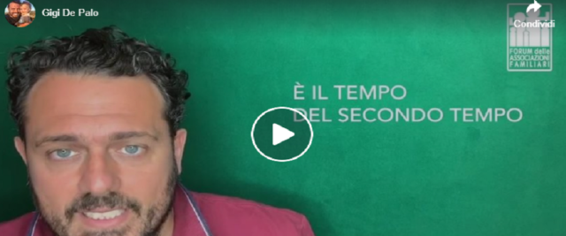 Frame dal video della pagina Fb di Gigi De Palo