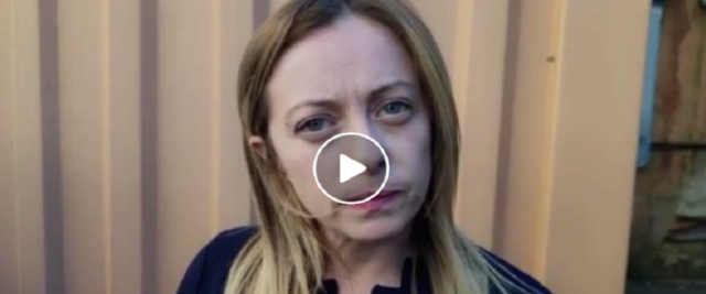 Giorgia Meloni frame da video della sua pagina Facebook