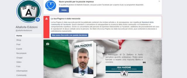 facebook censura altaforte