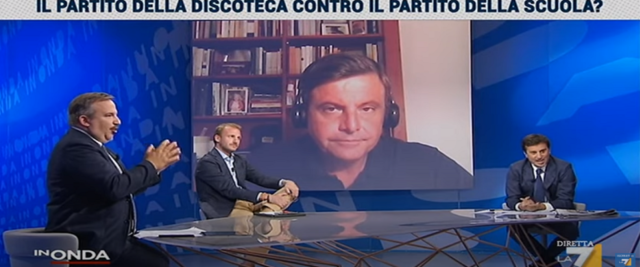 Calenda a In onda frame da video Youtube