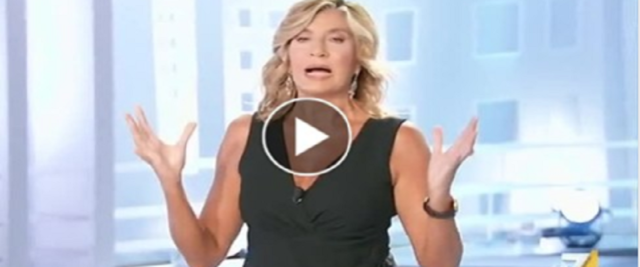 Myrta Merlino a L'aria che tira frame dalla pagina Facebook della giornalista