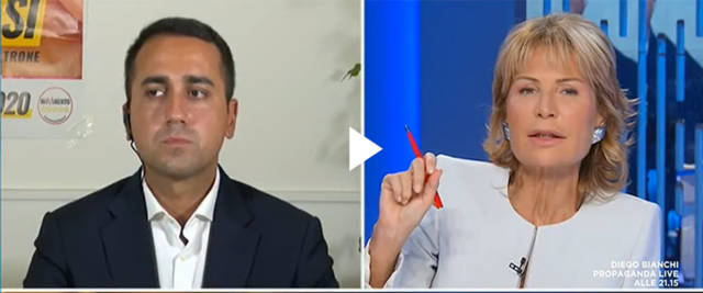 Attacco di Di Maio alla Meloni durante la trasmissione Otto e mezzo condotta da Lilly Gruber