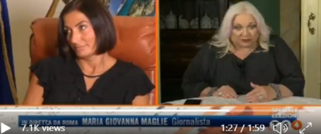 La Maglie asfalta la Morani frame da video su Twitter