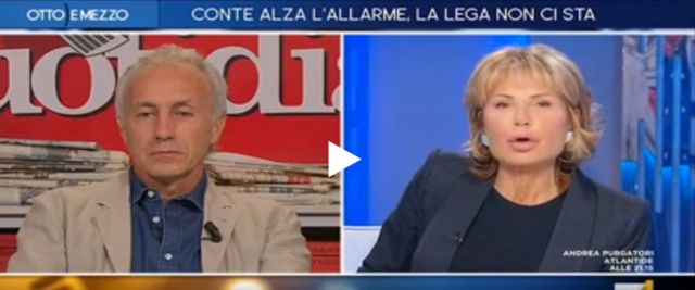 Lapsus della Gruber e Travaglio video e foto dalla pagina Facebook del programma de La 7 Otto e mezzo