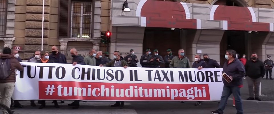 Protesta dei taxi a Roma