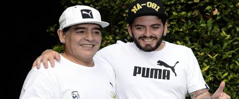 Maradona col figlio Diego jr