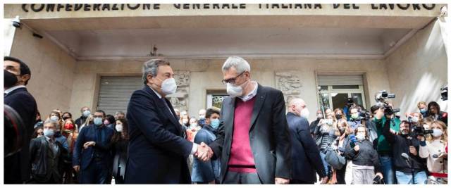 Draghi Landini (Cgil)