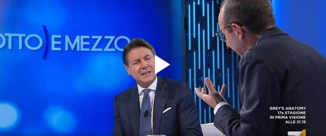 Conte e la nuova linea in tv