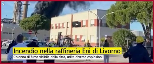 incendio raffineria Eni