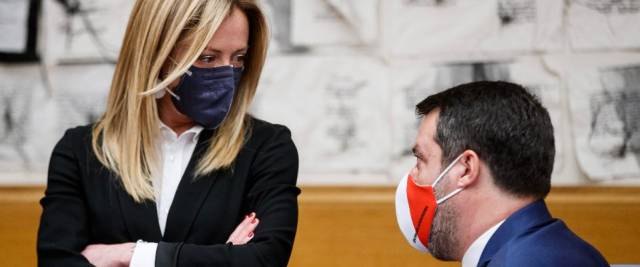 Giorgia Meloni centrodestra, Salvini (Berlusconi)