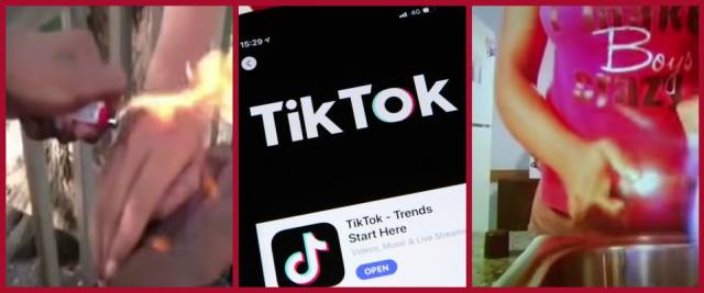 Tik Tok challenge fire, sfida