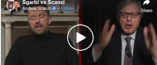 Vittorio Sgarbi incassa una nuova vittoria nella sua guerra, a distanza, fatta di contumelie reciproche con Andrea Scanzi