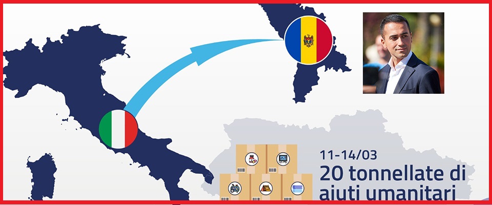 Di Maio, nuova gaffe: si vanta degli aiuti all’Ucraina con bandiera e mappa della Moldavia