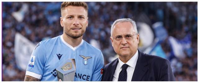 Claudio Lotito con Ciro Immobile